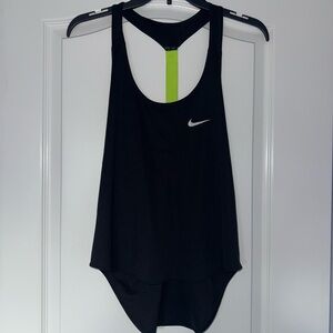 Nike Black and Yellow Asymmetrical Sleeveless Tank Top